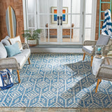 Safavieh Courtyard 6'-7" x 9'-6" Rug in Navy / Grey