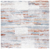 Safavieh Berber Shag 7'-0" x 7'-0" Rug in Blue Rust / Ivory