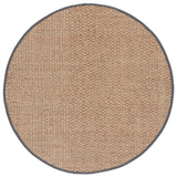 Safavieh Natural Fiber 6'-0" x 6'-0" Rug in Natural / Dark Grey