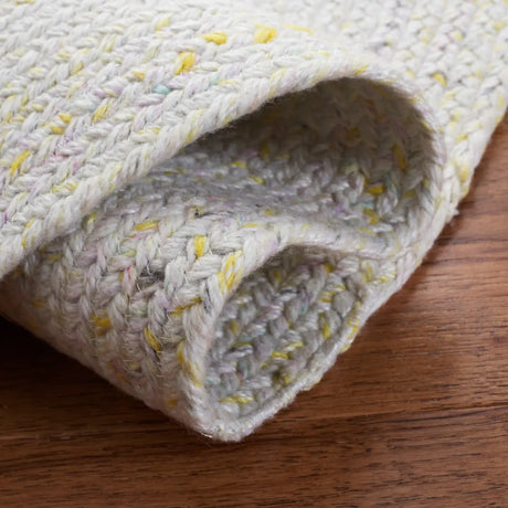 Safavieh Braided 5'-0" x 5'-0" Rug in Ivory / Yellow