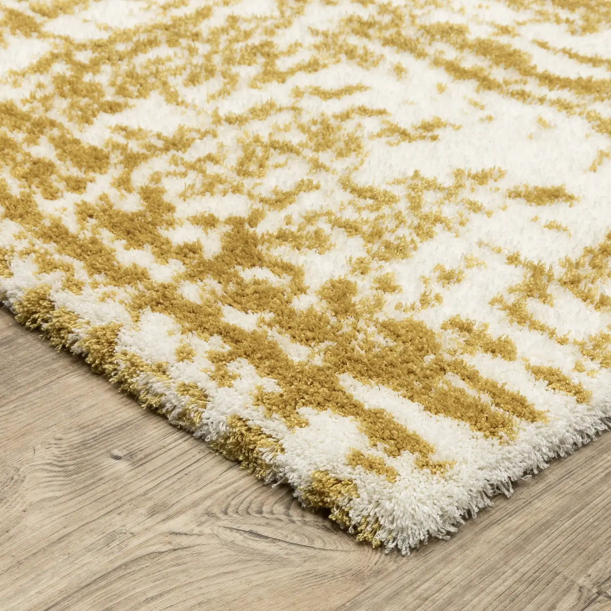 Oriental Weavers Sphinx GALILEO GAL10 Gold Abstract Rugs - corner detail