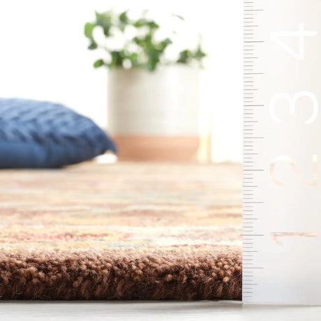 Safavieh Antiquity 4'-0" x 6'-0" Rug in Dark Brown / Ivory
