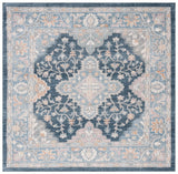 Safavieh Blair Washable 6'-7" x 6'-7" Rug in Navy / Blue