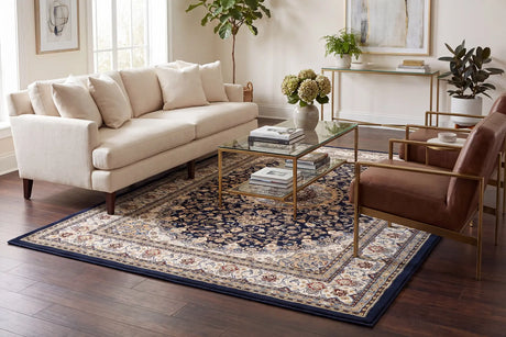 Dynamic Rugs Ancient Garden 57119 Blue / Ivory Rugs - Room