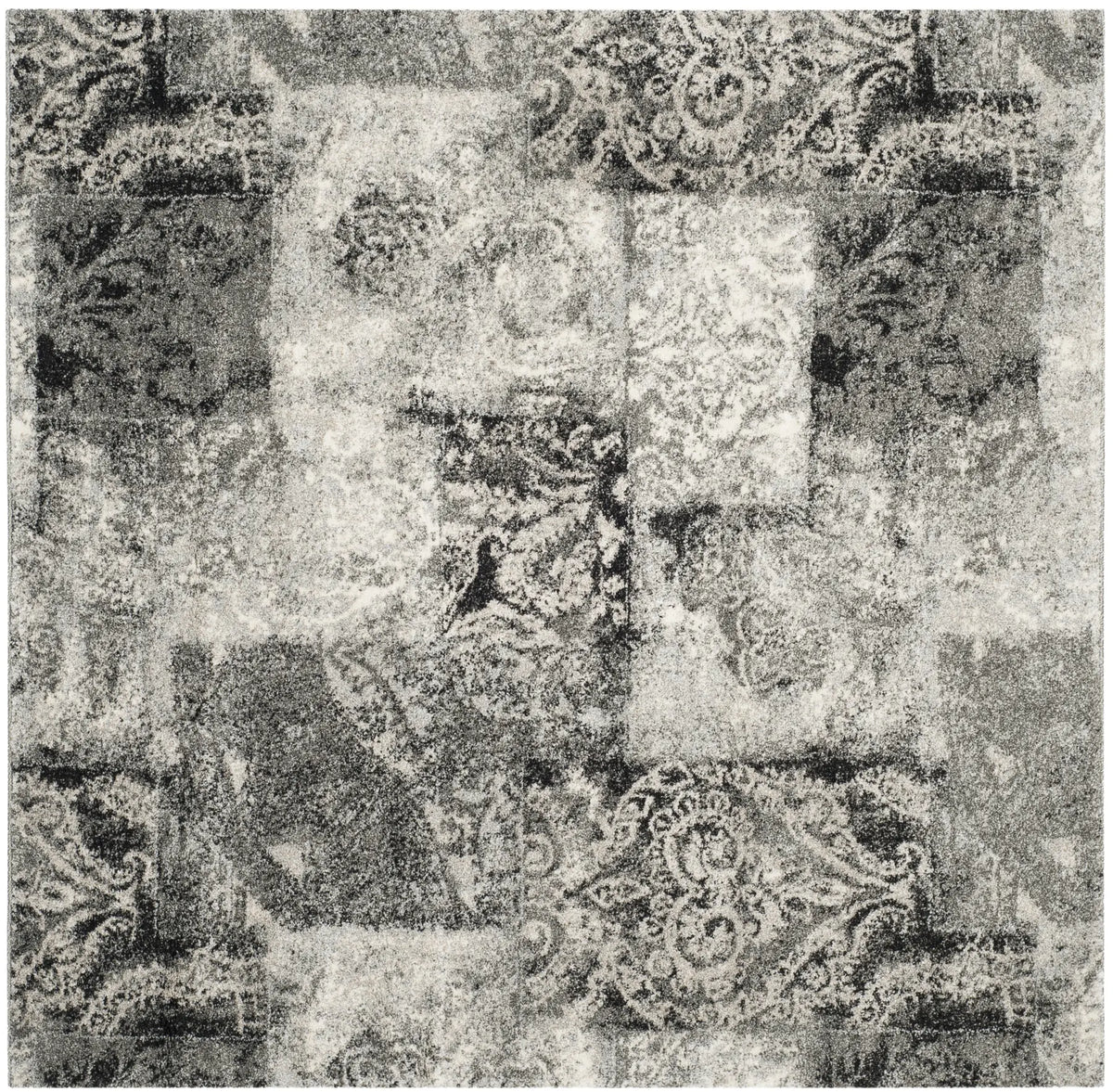 Safavieh Retro 6'-0" x 6'-0" Rug in Cream / Grey