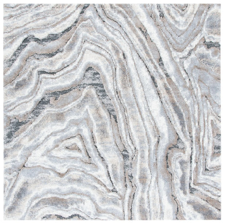 Safavieh Cyrus Shag 6'-7" x 6'-7" Rug in Beige / Grey