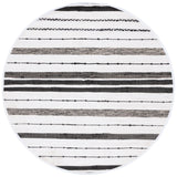 Safavieh Striped Kilim 6'-0" x 6'-0" Rug in Ivory / Black