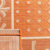Safavieh Courtyard 4'-0" x 5'-7" Rug in Rust / Sand