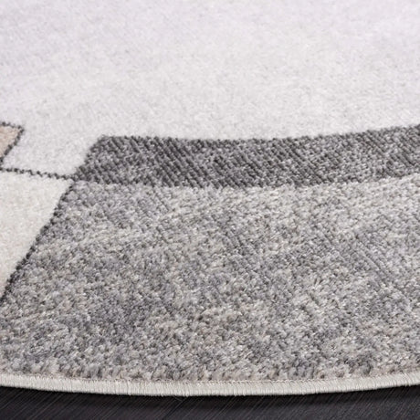 Safavieh Phoenix 500 6'-7" x 6'-7" Rug in Light Grey / Beige Charcoal