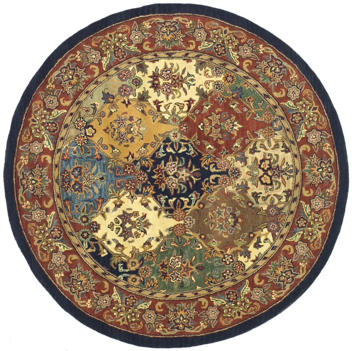 Safavieh Heritage 6'-0" x 6'-0" Rug in Multi / Burgundy