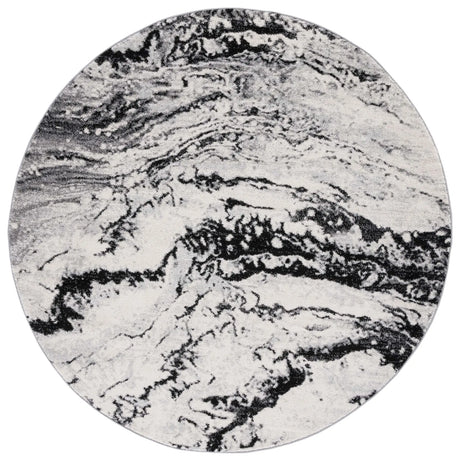 Safavieh Tulum 6'-7" x 6'-7" Rug in Ivory / Black