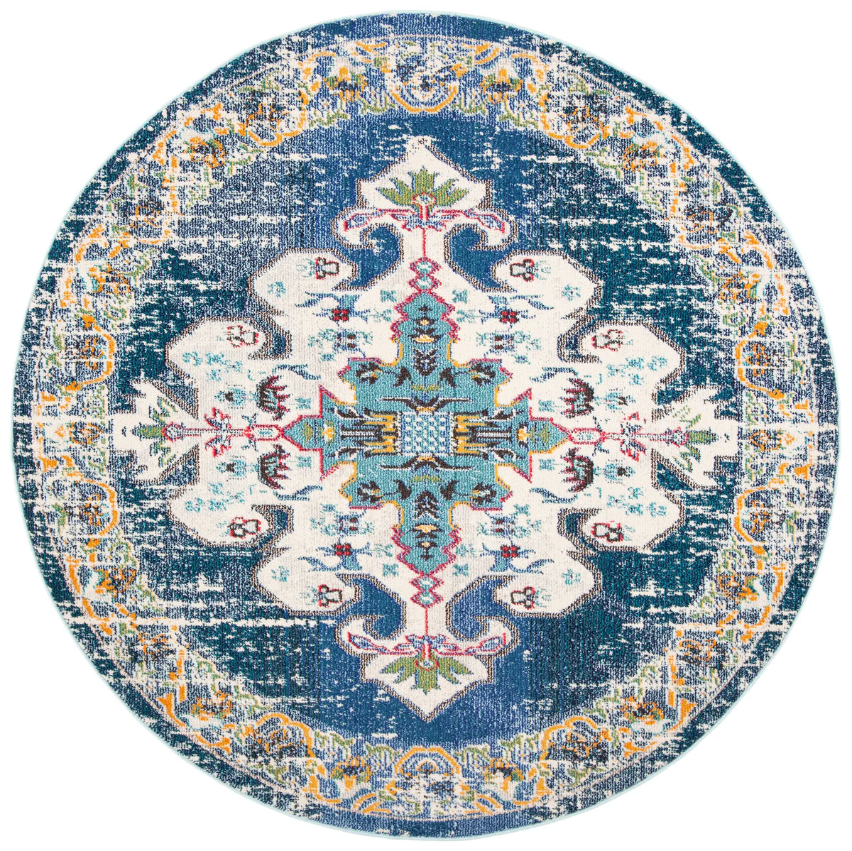 Safavieh Madison 5'-0" x 5'-0" Rug in Navy / Grey