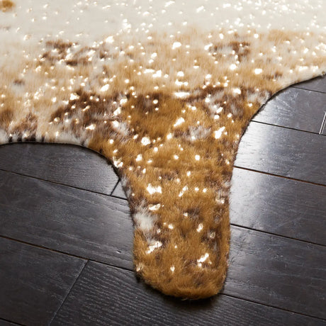 Safavieh Faux Cowhide 5'-0" x 6'-5" Rug in Beige / Dark Brown
