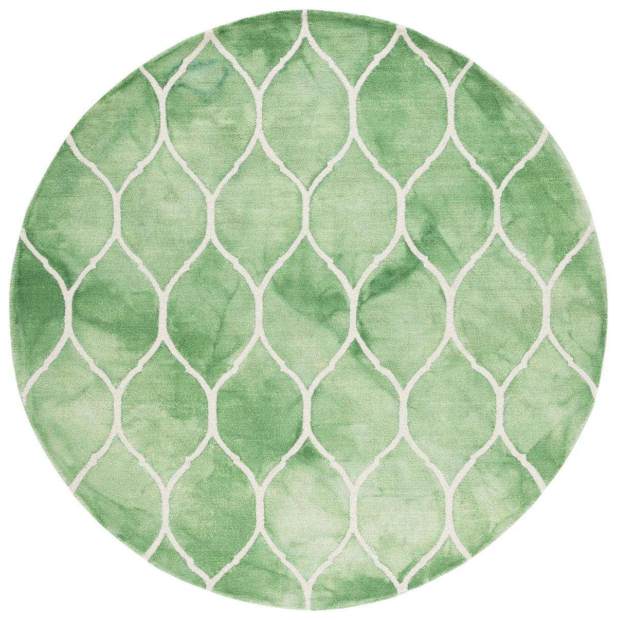 Safavieh Dip Dye 7'-0" x 7'-0" Rug in Green / Ivory