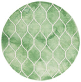 Safavieh Dip Dye 7'-0" x 7'-0" Rug in Green / Ivory
