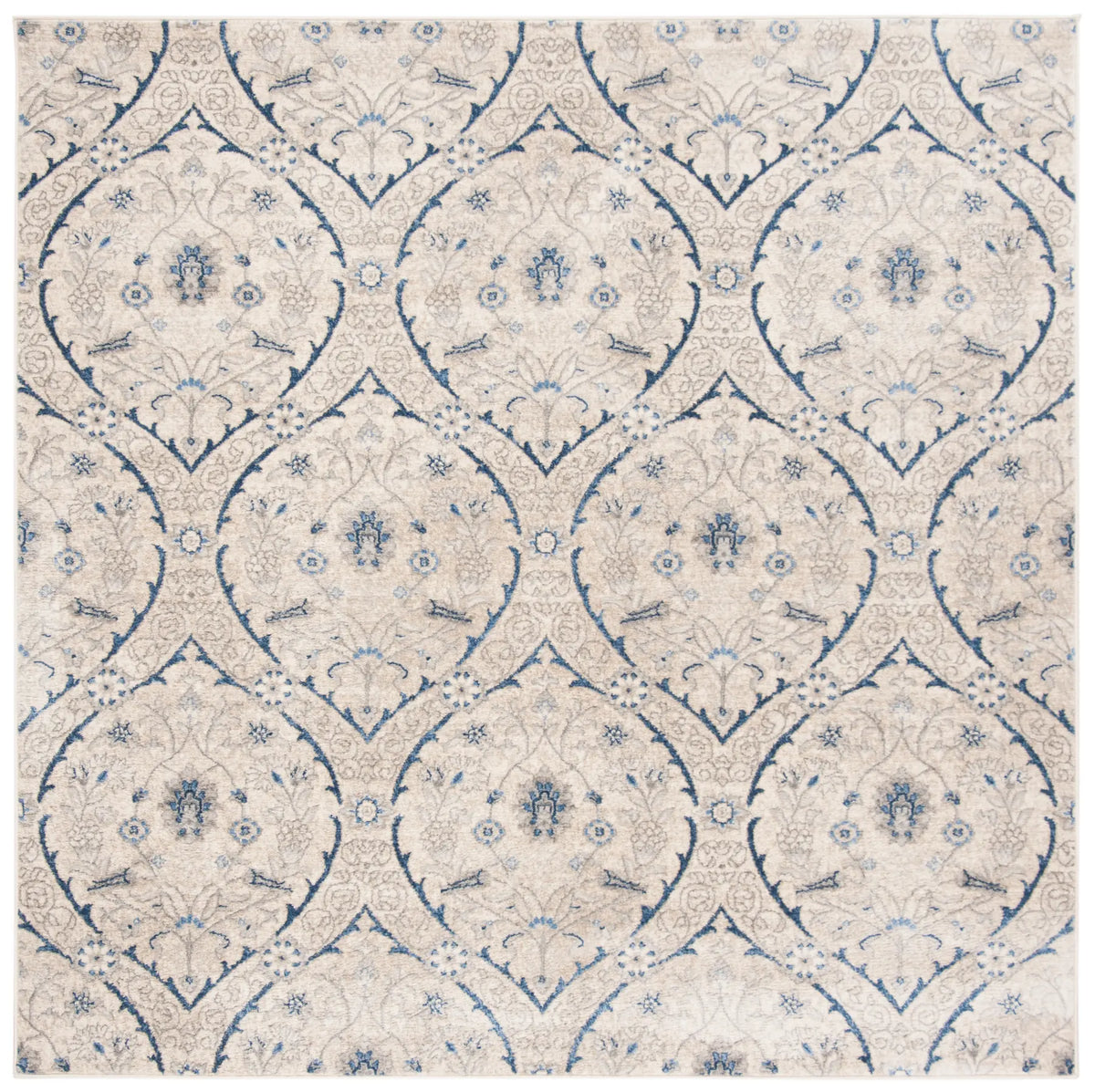 Safavieh Brentwood 6'-7" x 6'-7" Rug in Light Grey / Blue