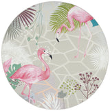 Safavieh Barbados 500 5'-3" x 5'-3" Rug in Grey / Pink