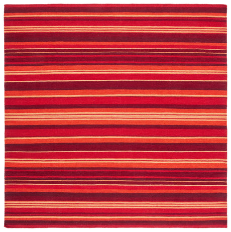 Safavieh Striped Kilim 7'-0" x 7'-0" Rug in Red
