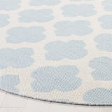 Safavieh Montauk 6'-0" x 6'-0" Rug in Light Blue / Ivory