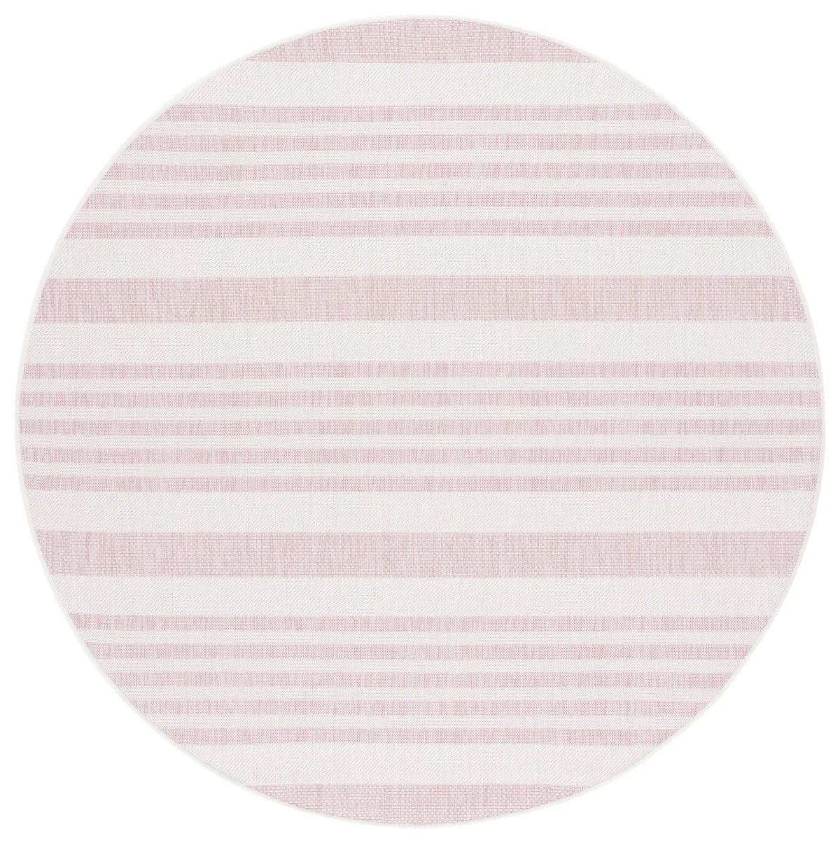 Safavieh Courtyard 6'-7" x 6'-7" Rug in Ivory / Soft Pink