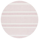 Safavieh Courtyard 6'-7" x 6'-7" Rug in Ivory / Soft Pink