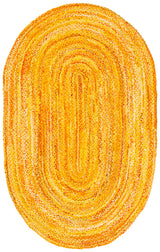 Safavieh Braided 5'-0" x 8'-0" Rug in Gold