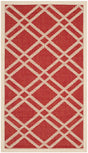 Safavieh Courtyard 2'-0" x 3'-7" Rug in Red / Bone