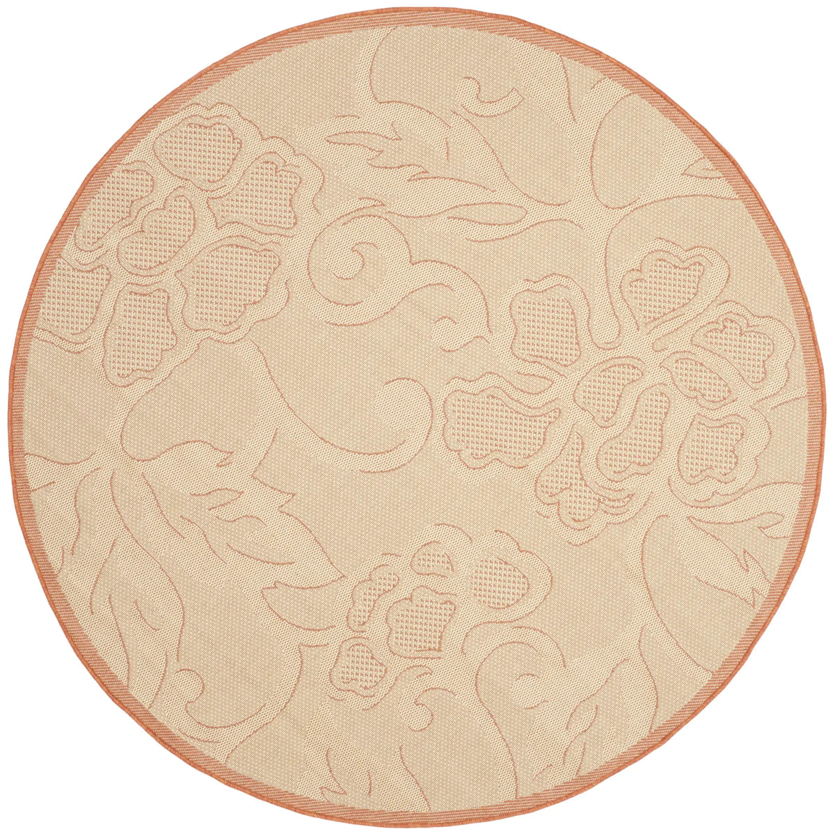 Safavieh Courtyard 6'-7" x 6'-7" Rug in Natural / Terra