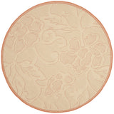 Safavieh Courtyard 6'-7" x 6'-7" Rug in Natural / Terra