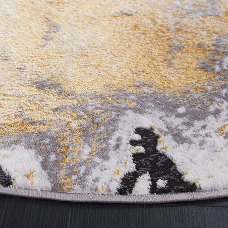 Safavieh Amelia 6'-7" x 6'-7" Rug in Charcoal / Gold