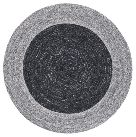 Safavieh Braided 5'-0" x 5'-0" Rug in Black / Dark Grey