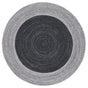 Safavieh Braided 5'-0" x 5'-0" Rug in Black / Dark Grey