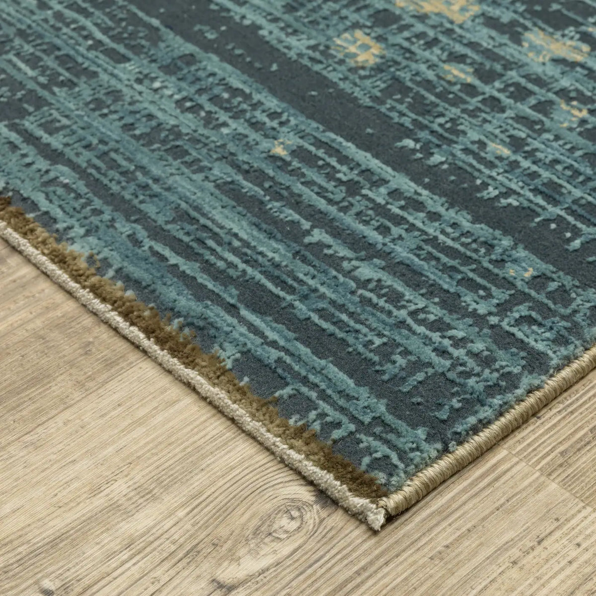 Oriental Weavers Sphinx Reed Re08A Blue/ Green Rug - corner detail