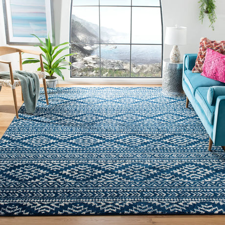 Safavieh Tulum 10'-0" x 13'-0" Rug in Navy / Ivory