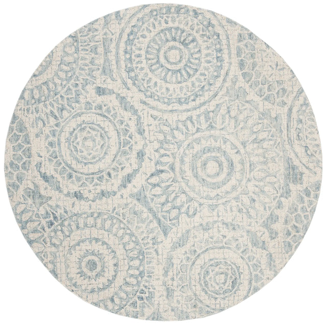 Safavieh Abstract 6'-0" x 6'-0" Rug in Ivory / Blue