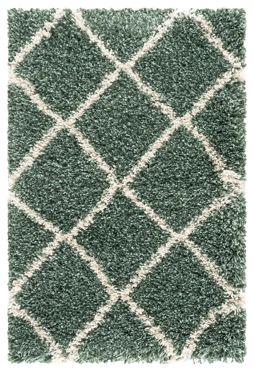 Safavieh Hudson Shag 2'-0" x 3'-0" Rug in Green / Ivory