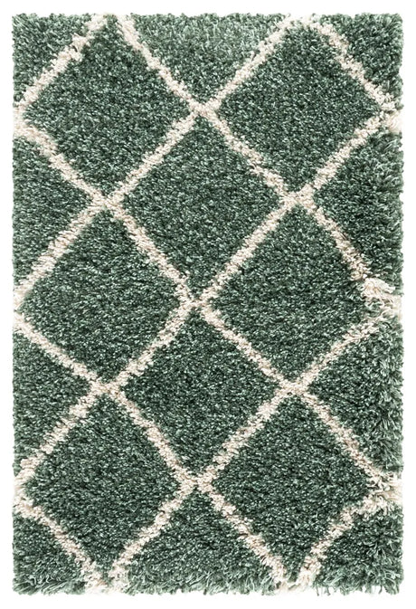 Safavieh Hudson Shag 2'-0" x 3'-0" Rug in Green / Ivory