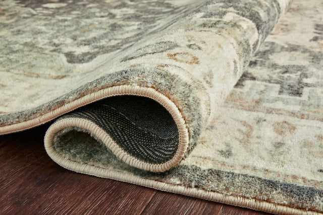 Loloi Rosette Ros-09 Slate/Ivory Rugs - pile height