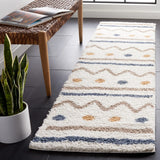 Safavieh Calico Shag 2'-2" x 8'-0" Rug in Ivory / Taupe