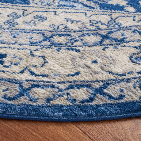 Safavieh Brentwood 6'-7" x 6'-7" Rug in Navy / Grey