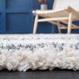 Safavieh Fontana Shag  800 4'-0" x 6'-0" Rug in Grey / Ivory