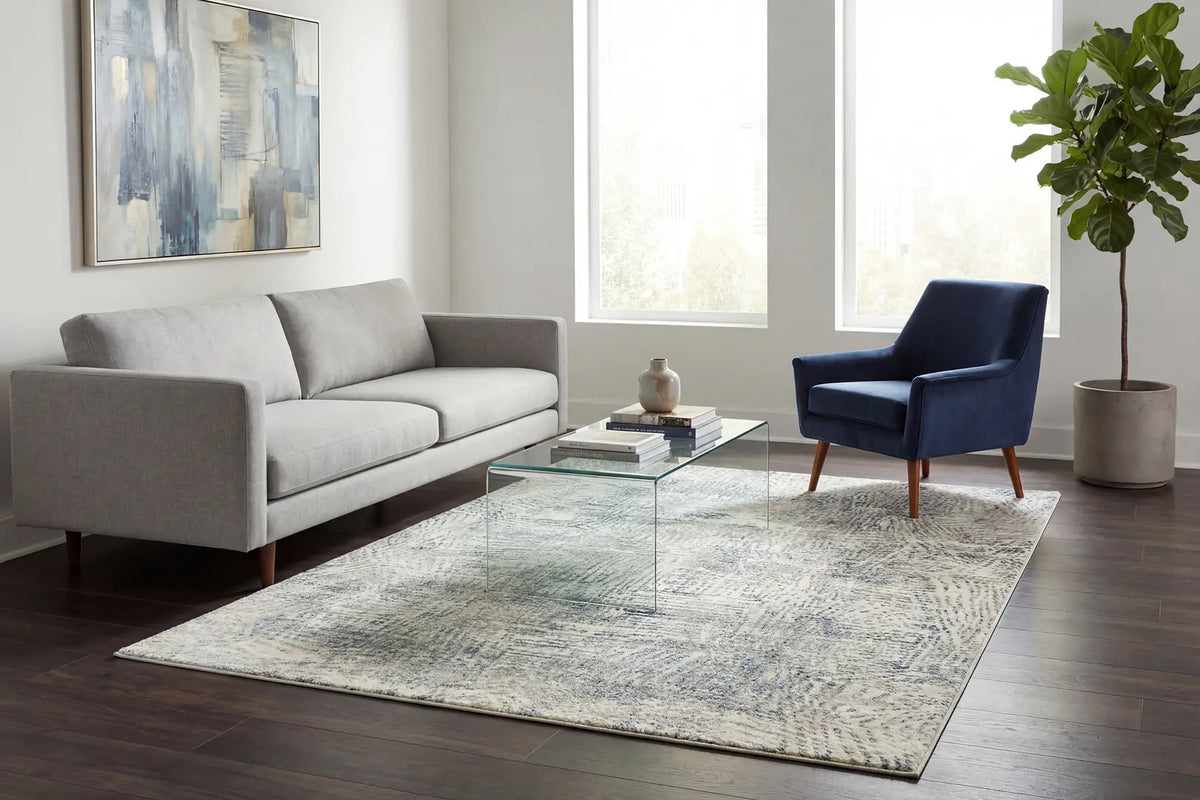Dynamic Rugs Zen 8341 Grey/Blue Rugs - Room
