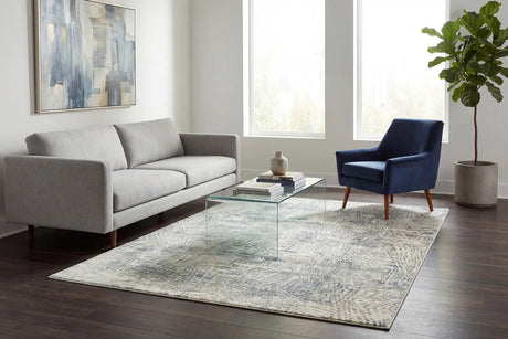 Dynamic Rugs Zen 8341 Grey/Blue Rugs - Room