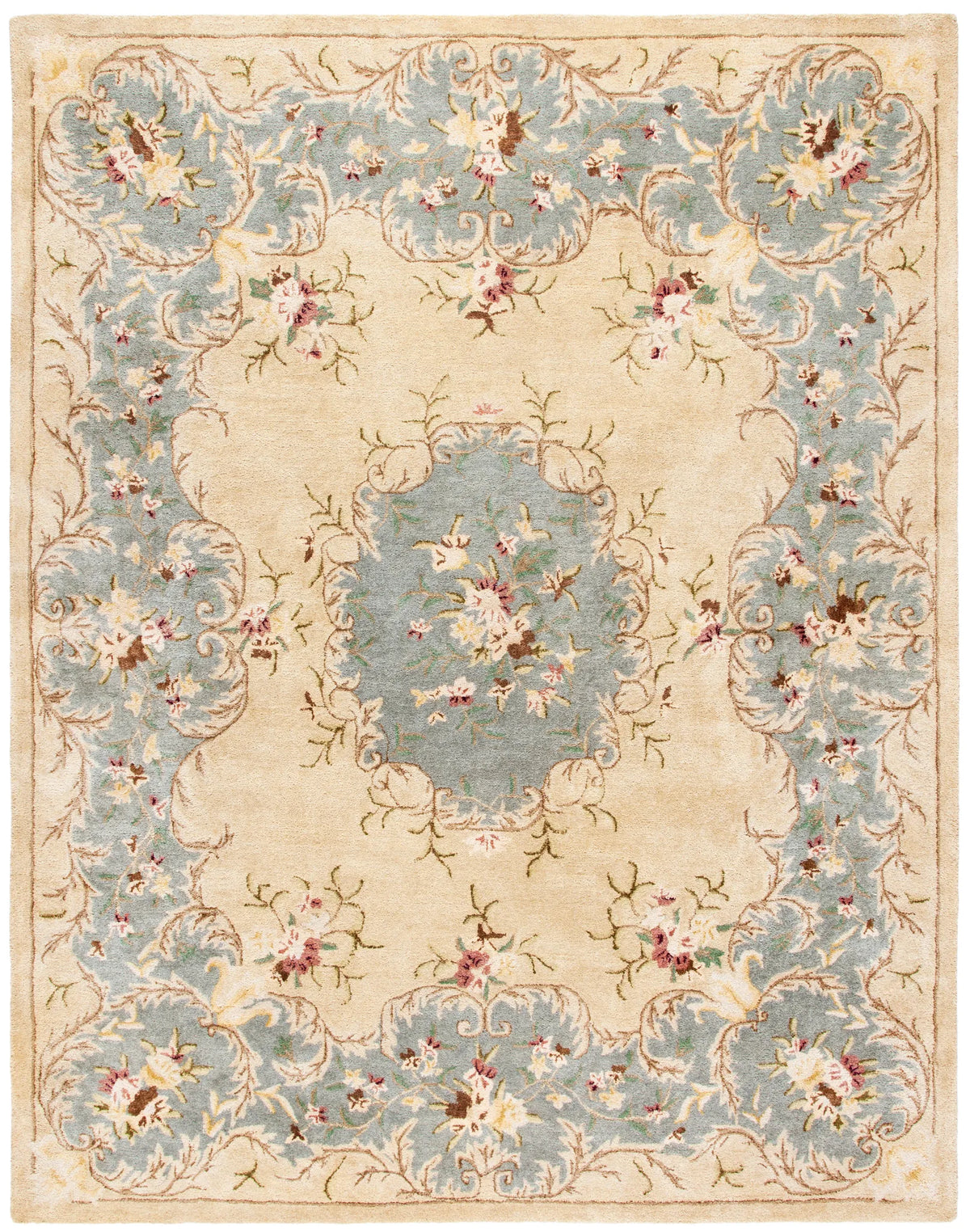 Safavieh Bergama 9'-6" x 13'-6" Rug in Ivory / Light Blue