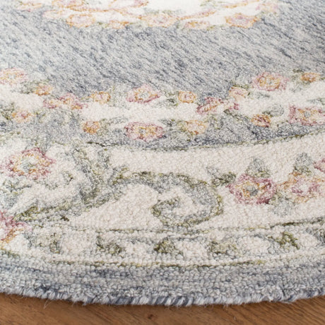 Safavieh Micro-Loop 5'-0" x 5'-0" Rug in Grey / Ivory