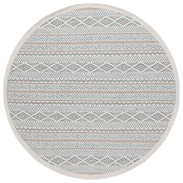 Safavieh Wicker 6'-7" x 6'-7" Rug in Aqua / Beige