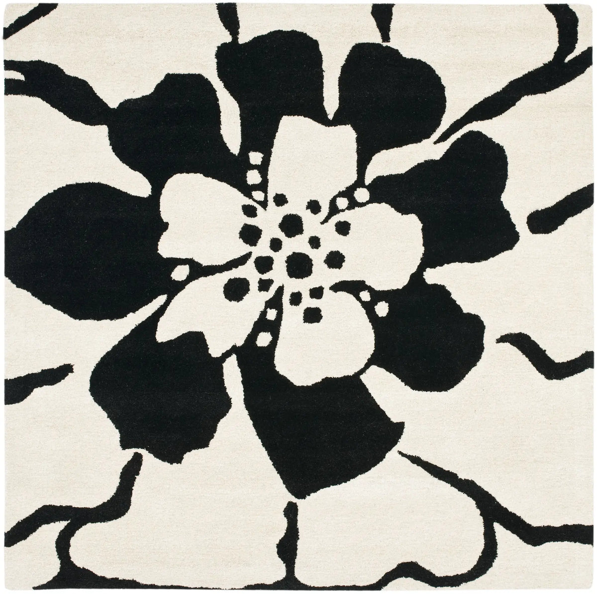 Safavieh Soho 6'-0" x 6'-0" Rug in Black / White