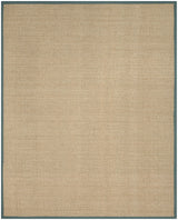 Safavieh Natural Fiber 10'-0" x 14'-0" Rug in Natural / Dusty Teal Blue