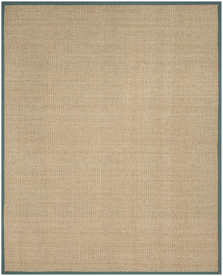 Safavieh Natural Fiber 10'-0" x 14'-0" Rug in Natural / Dusty Teal Blue