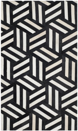 Safavieh Studio Leather 3'-0" x 5'-0" Rug in Ivory / Black